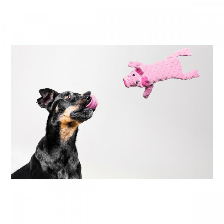 Soft toy for dogs Gloria Dogmonsters Pink 100 % polyester Pig 34 x 9 cm