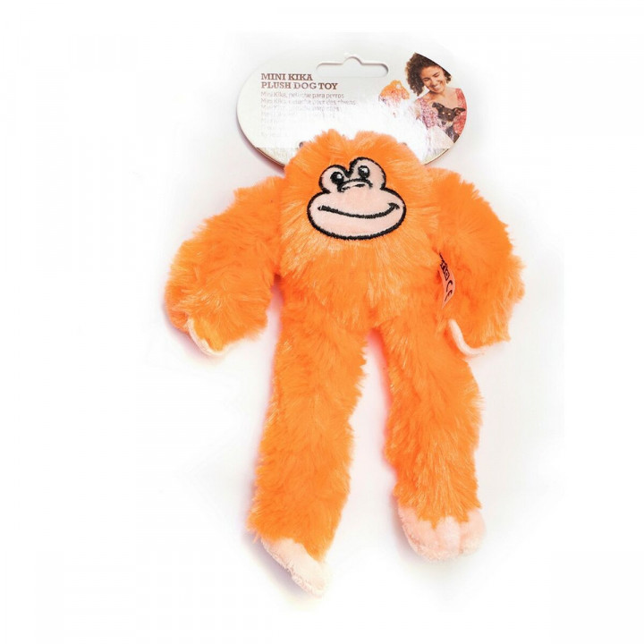 Kuscheltier für Hunde Gloria Kika Orange Polyester Polypropylen Affe