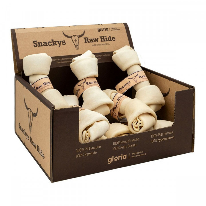 Snack per Cani Gloria Snackys Rawhide Carne di vitello Nodo 15-17 cm 10 Unità