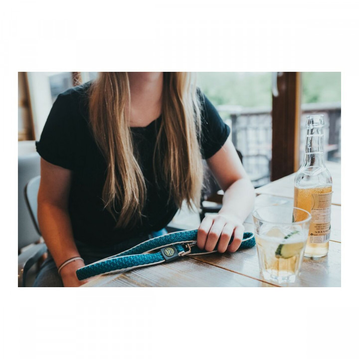 Correa para Perro Hunter HILO Turquesa 200 cm