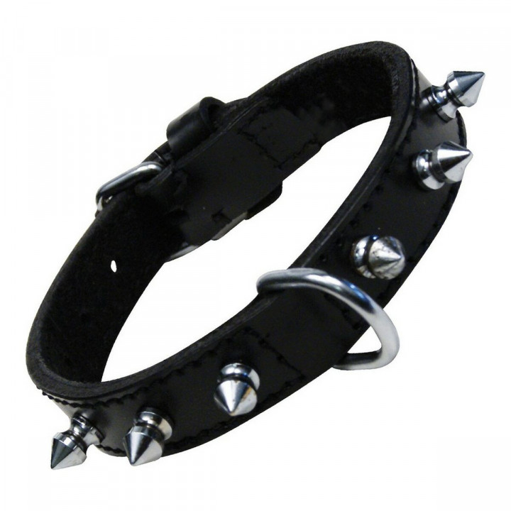 Hondenhalsband Gloria Zwart Spikes (45 cm)