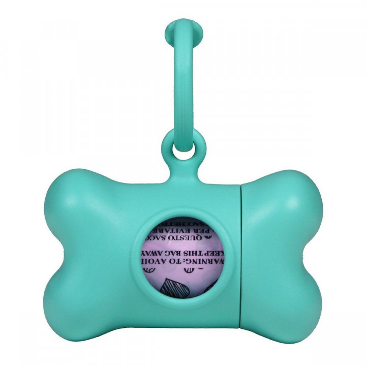 Hondetas Dispenser United Pets Bon Ton Nano Classic Hond Aquamarijn Gerecycled plastic (6 x 3 x 4 cm)