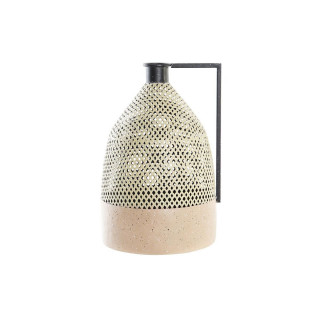 Vaas DKD Home Decor Zwart Metaal Bruin Lichtbruin (26 x 26 x 39 cm)