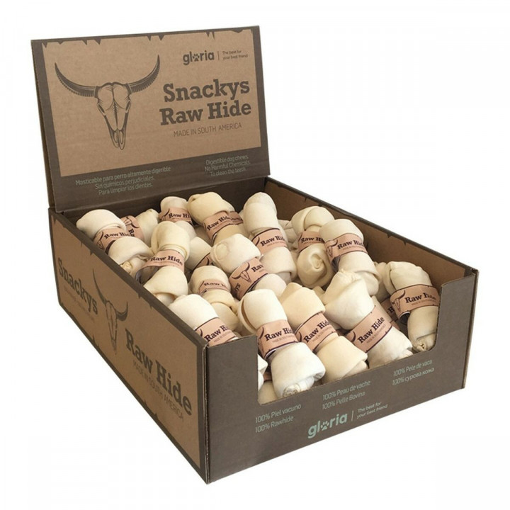 Snack per Cani Gloria Rawhide Carne di vitello Nodo Masticabile