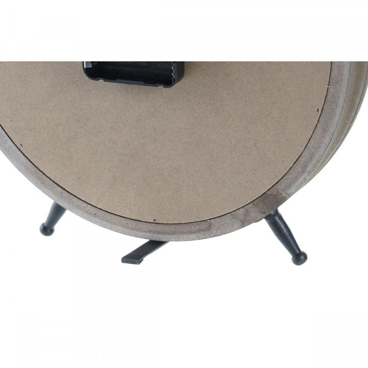 Reloj de Mesa DKD Home Decor Natural MDF Blanco Hierro (24 x 5 x 30 cm)