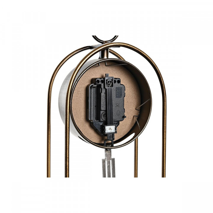 Table clock DKD Home Decor Crystal Black Golden Iron (17 x 12 x 46,5 cm) (2 Units)