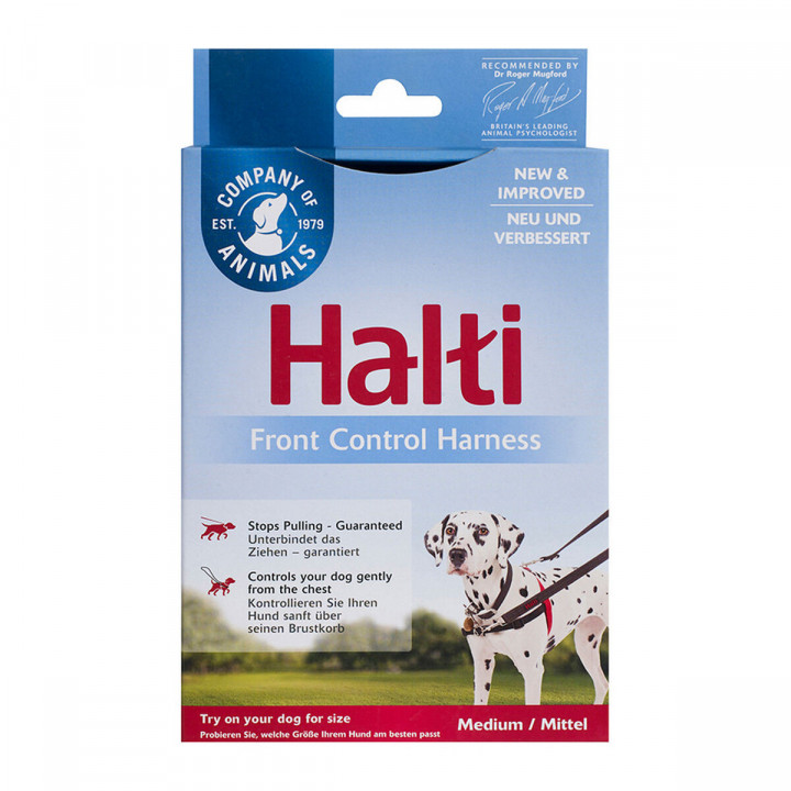 Imbracatura per Cani Company of Animals Halti Nero/Rosso Taglia M (58-86 cm)