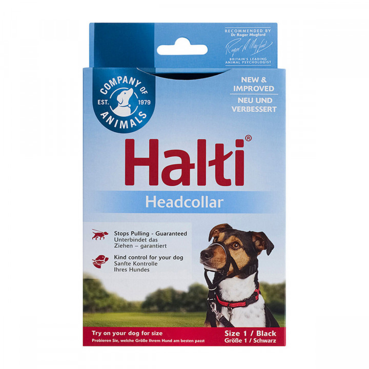 Trainingshalsbanden voor honden Company of Animals Halti Zwart Muilkorf (31-40 cm)