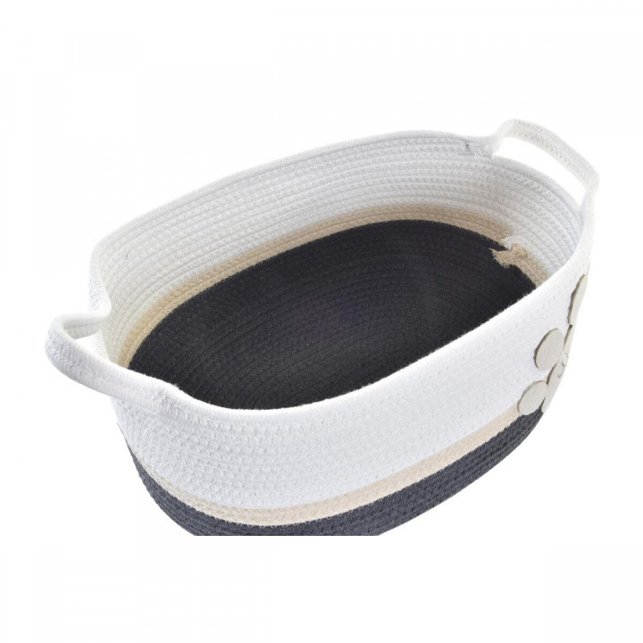 Basket spelset DKD Home Decor Wit Grijs Crème 60 x 31 x 25 cm 3 Onderdelen