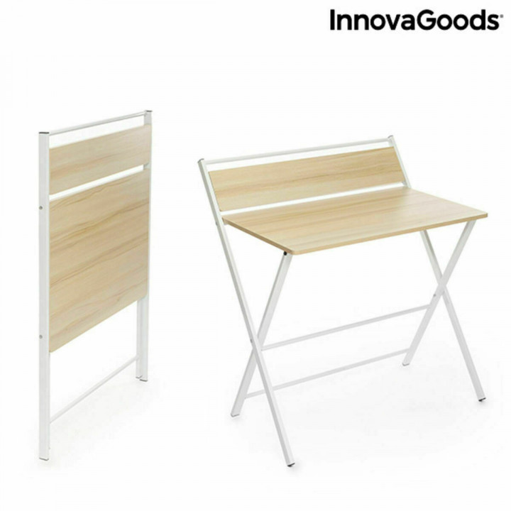 Inklapbaar bureau met schap InnovaGoods Tablezy Hout (Refurbished A)