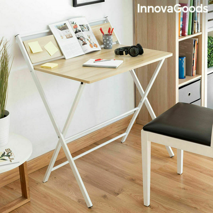 Folding Desk with Shelf InnovaGoods Tablezy Wood (Refurbished A)