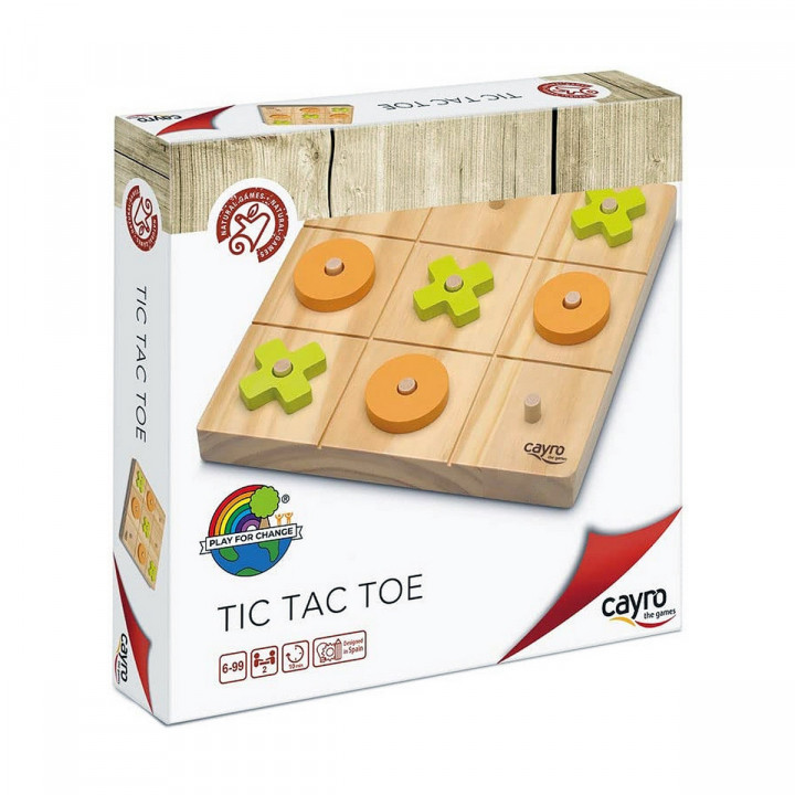 Drie-op-een-rij Spel Cayro Tic Tac Toe 20 x 20 x 4 cm