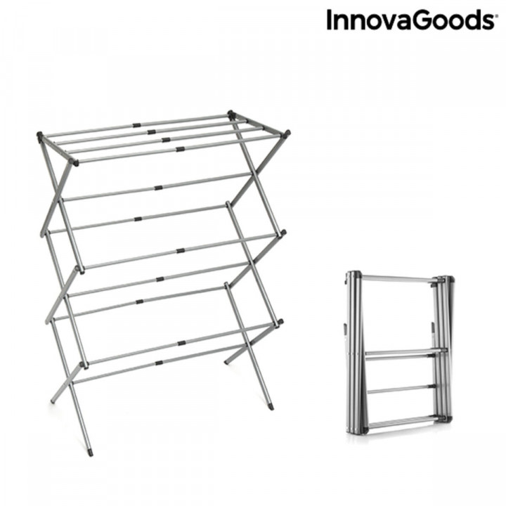 Folding and Extendable Metal Clothes Dryer with 3 Levels Cloxy InnovaGoods .. Iron (Refurbished A)