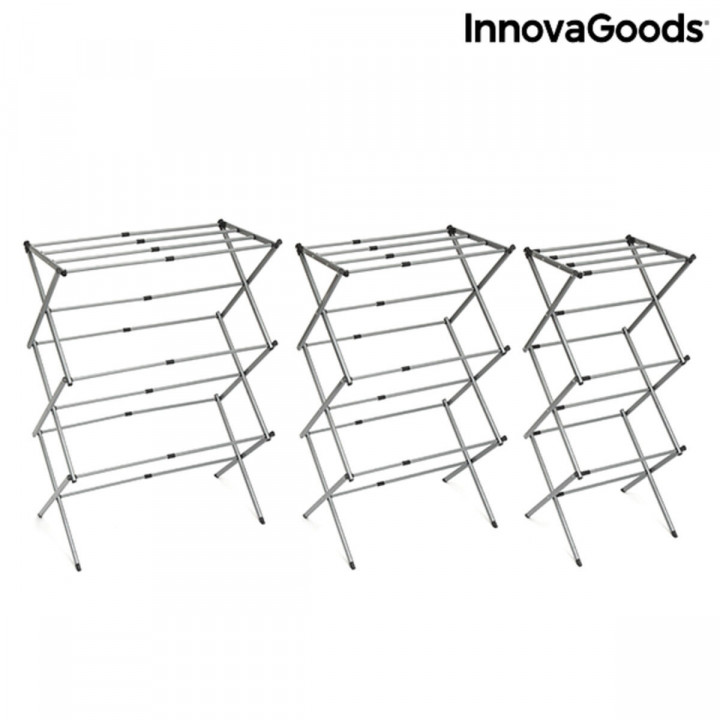 Folding and Extendable Metal Clothes Dryer with 3 Levels Cloxy InnovaGoods .. Iron (Refurbished A)