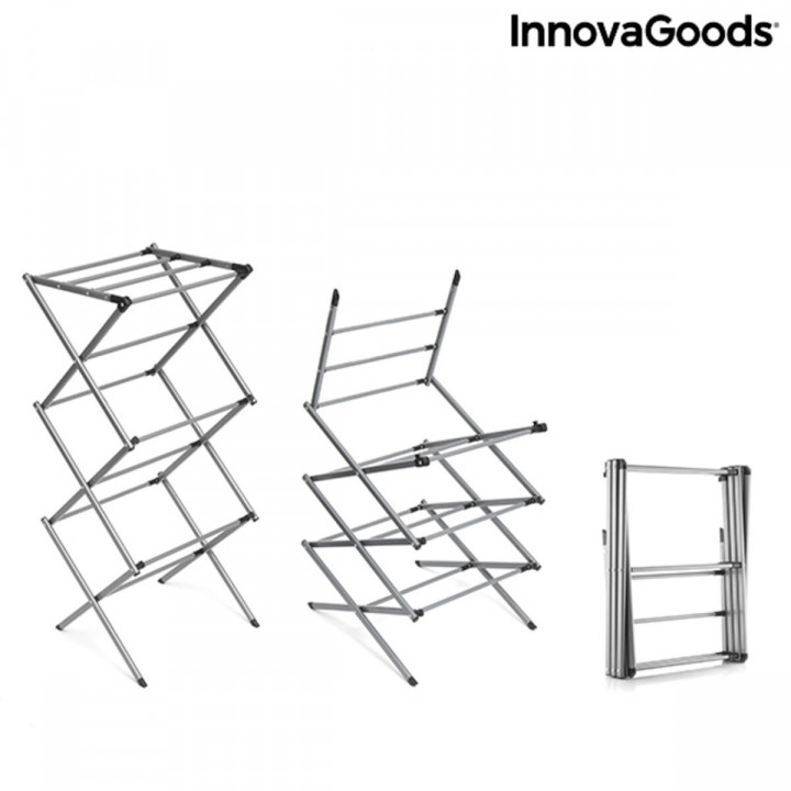 Folding and Extendable Metal Clothes Dryer with 3 Levels Cloxy InnovaGoods .. Iron (Refurbished A)