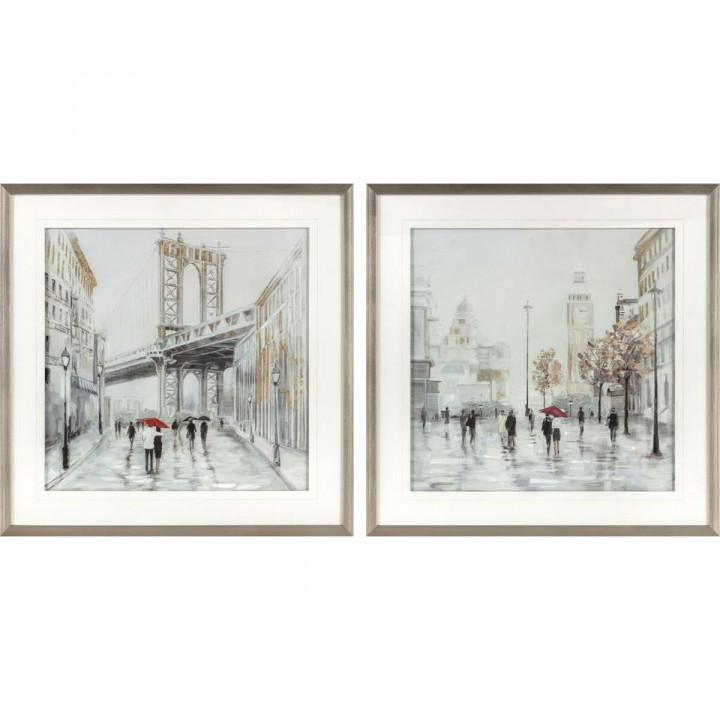 Canvas DKD Home Decor polystyrene Canvas 60 x 3 x 60 cm 63 x 3 x 63 cm