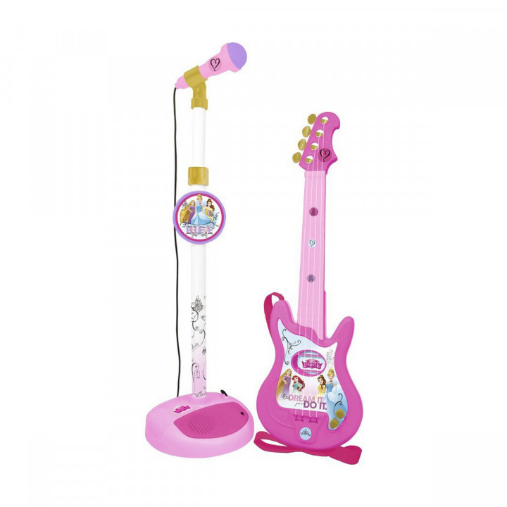 Kindergitaar Disney Princess Microfoon Roze Disney Prinsessen