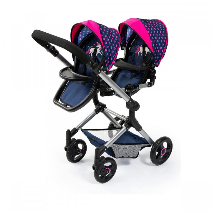 Doll Stroller Reig Blue Twinned