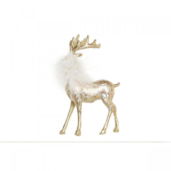 Adorno Navideño DKD Home Decor Resina Reno (8 x 4 x 12 cm)