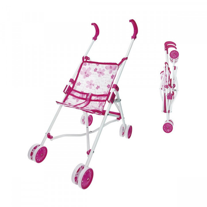 Carrito para Muñecas Reig Plegable Rosa 25,5 x 41,5 x 55,5 cm