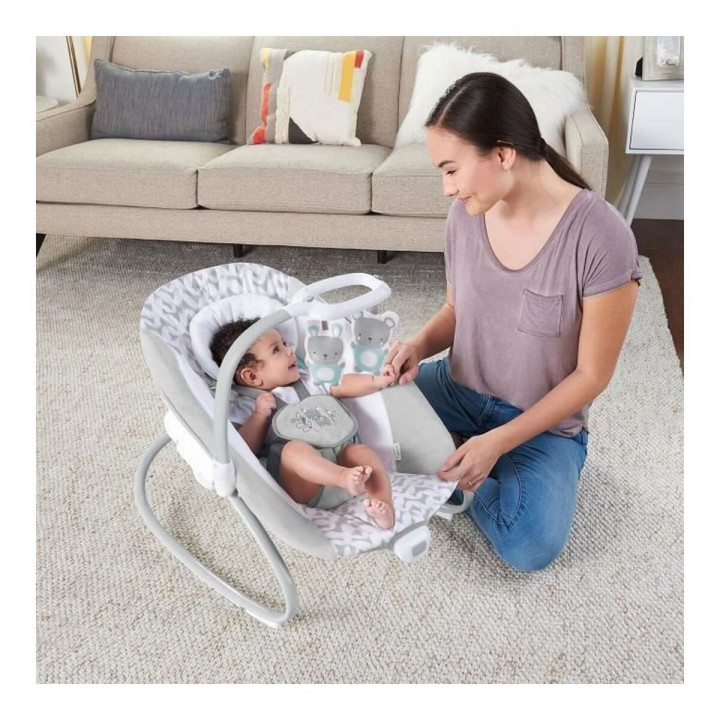Sedia a Dondolo Ingenuity 2-in-1 Swing Lounger - Raylan Grigio Bianco