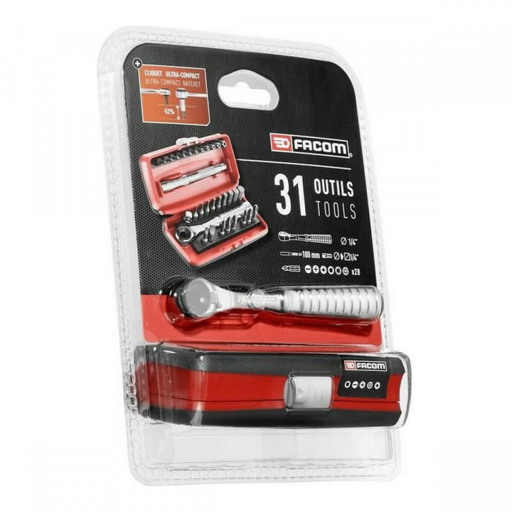 Kit di attrezzi Facom Chiave a cricchetto Suggerimenti impostati