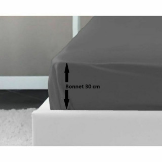 Lenzuolo con angoli Lovely Home Grigio Grigio scuro Letto matrimoniale 160 x 200 cm