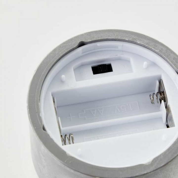 LED Candle Brilliant Grey Metal 3 Units