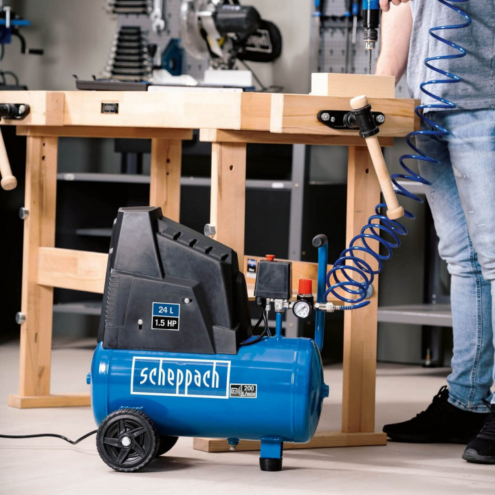 Compresor de Aire Scheppach HC26 8 bar 1500 W 24 L
