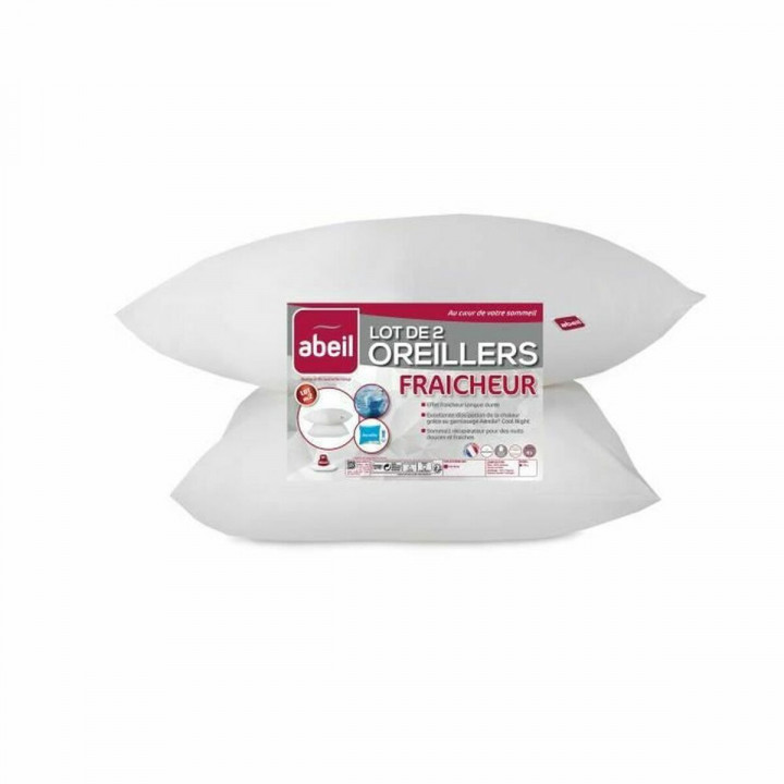 Cuscino Abeil Bianco 60 x 60 cm (2 Unità)