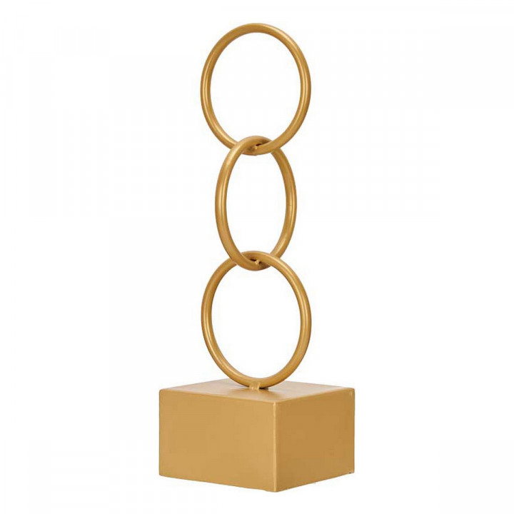 Decorative Figure Gift Decor Golden Rings 12,5 x 40,5 x 12,5 cm