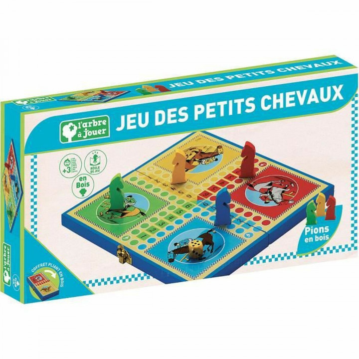 Board game L´Arbre a Jouer Jeu Des Petits Chevaux 25 x 25 x 1,5 cm 25 x 13 x 3 cm
