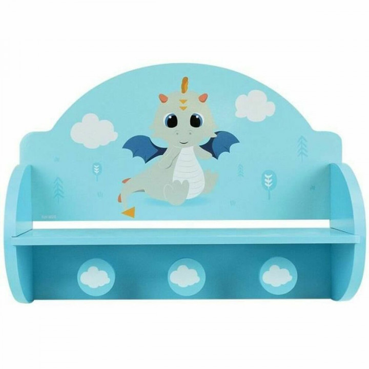 Wandkapstok Fun House Blauw Hout MDF (33 x 46 x 15 cm)