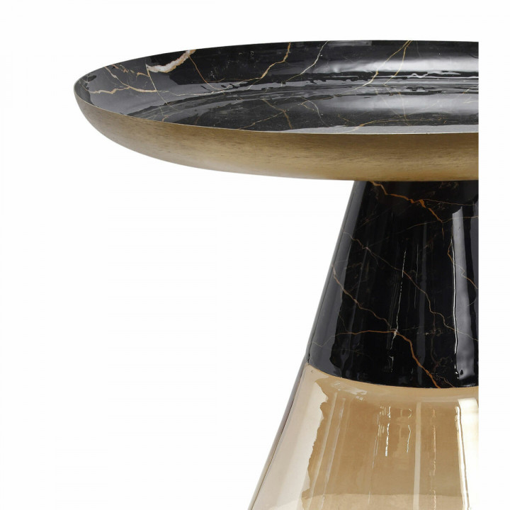 Tavolo aggiuntivo DKD Home Decor Bicolore Cristallo Ferro 60 x 60 x 57 cm