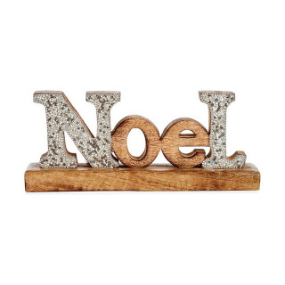 Figura Decorativa Krist+ Noel Plateado Purpurina 6,5 x 10 x 25 cm