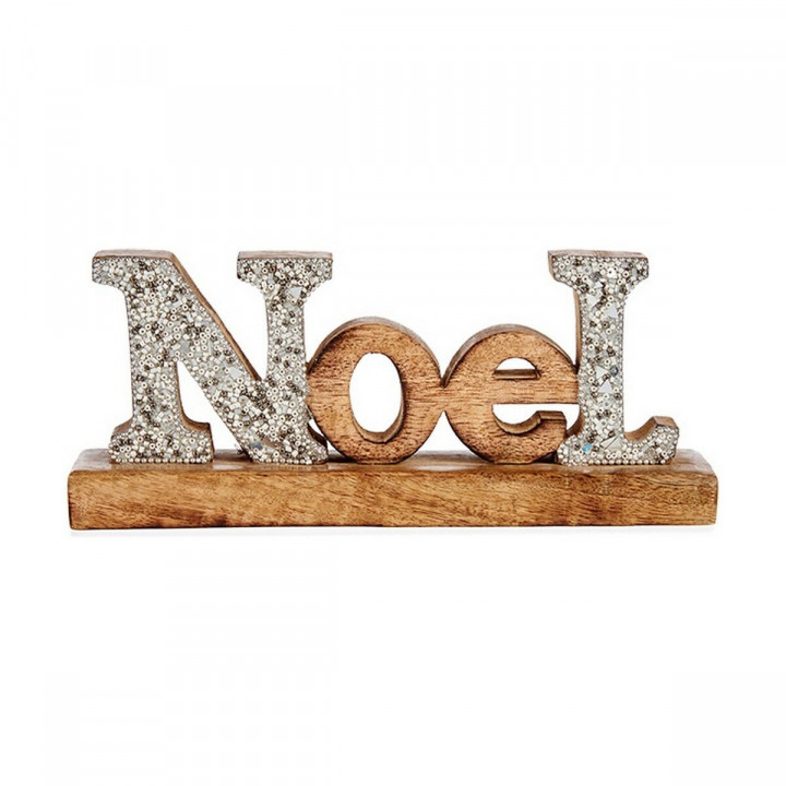 Figura Decorativa Krist+ Noel Plateado Purpurina 6,5 x 10 x 25 cm