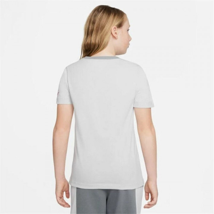 Child's Short Sleeve T-Shirt Nike Sportswear  White