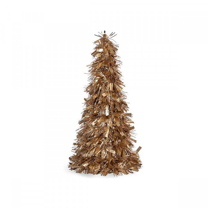 Albero di Natale Krist+ Bianco Dorato polipropilene PET Plastica Mat Tinsel 18 x 18 x 45,5 cm 27 x 45,5 x 27 cm