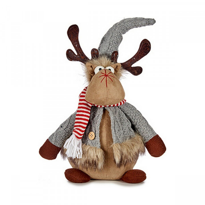 Weihnachts-Rentier Krist+ Braun Grau 15 x 43 x 19 cm