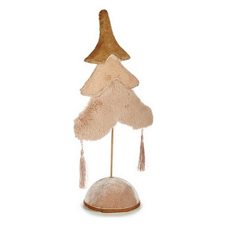 Weihnachtsbaum Krist+ Beige Gold Polyester Holz Polar 12 x 43 x 22 cm