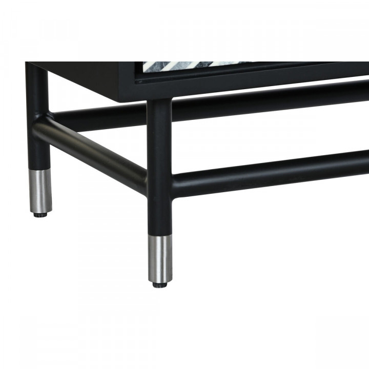 Dientafel DKD Home Decor 160 x 40 x 80 cm Zwart Grijs Wit Bot Hars Hout MDF