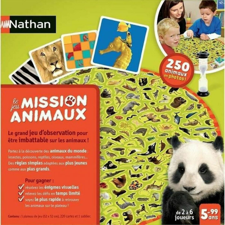 Board game Nathan Mission animaux