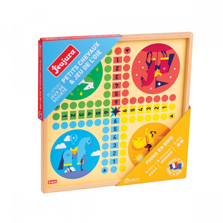 Gioco da Tavolo Jeujura Game of goose and small horses 33 x 33 x 2 cm