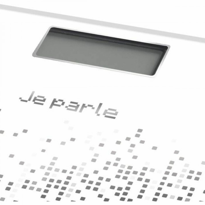 Bilancia Digitale da Bagno Little Balance Talking Voice Bianco Nero Vetro Temperato