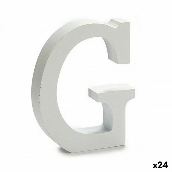 Lettera Pincello G Bianco 2 x 16 x 14,5 cm (24 Unità)