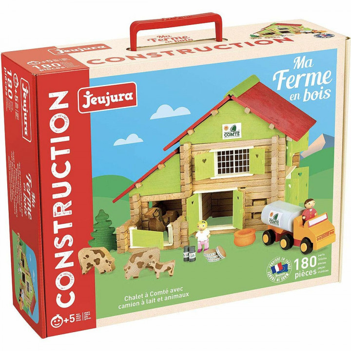 Playset Jeujura My Wooden Farm 180 Onderdelen