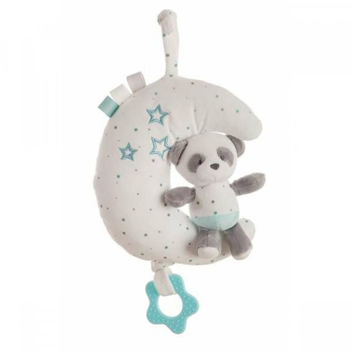 Muzikale Rammelaar Baby Panda Blauw 25 cm Maan