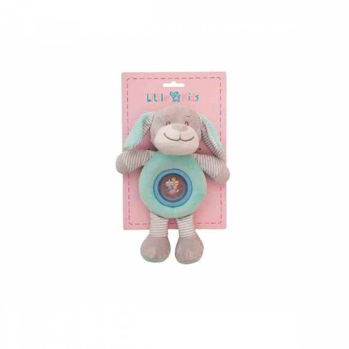 Peluche con Sonagli Cane Verde 25cm