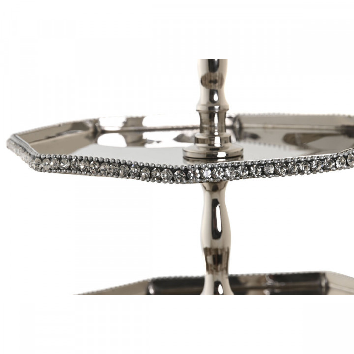 Centrotavola DKD Home Decor Argentato Acrilico Alluminio 23 x 23 x 22 cm