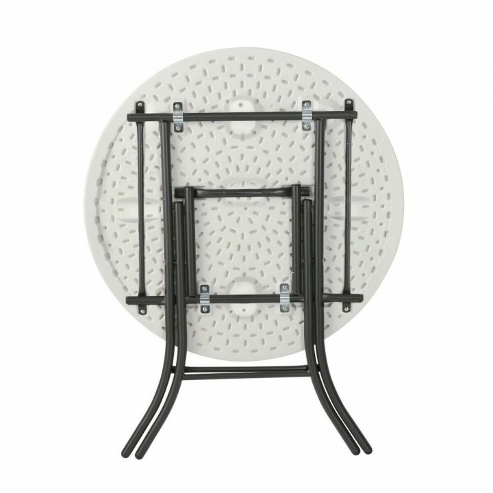 Mesa Plegable Lifetime Blanco Redonda Acero Plástico 83 x 73,5 cm